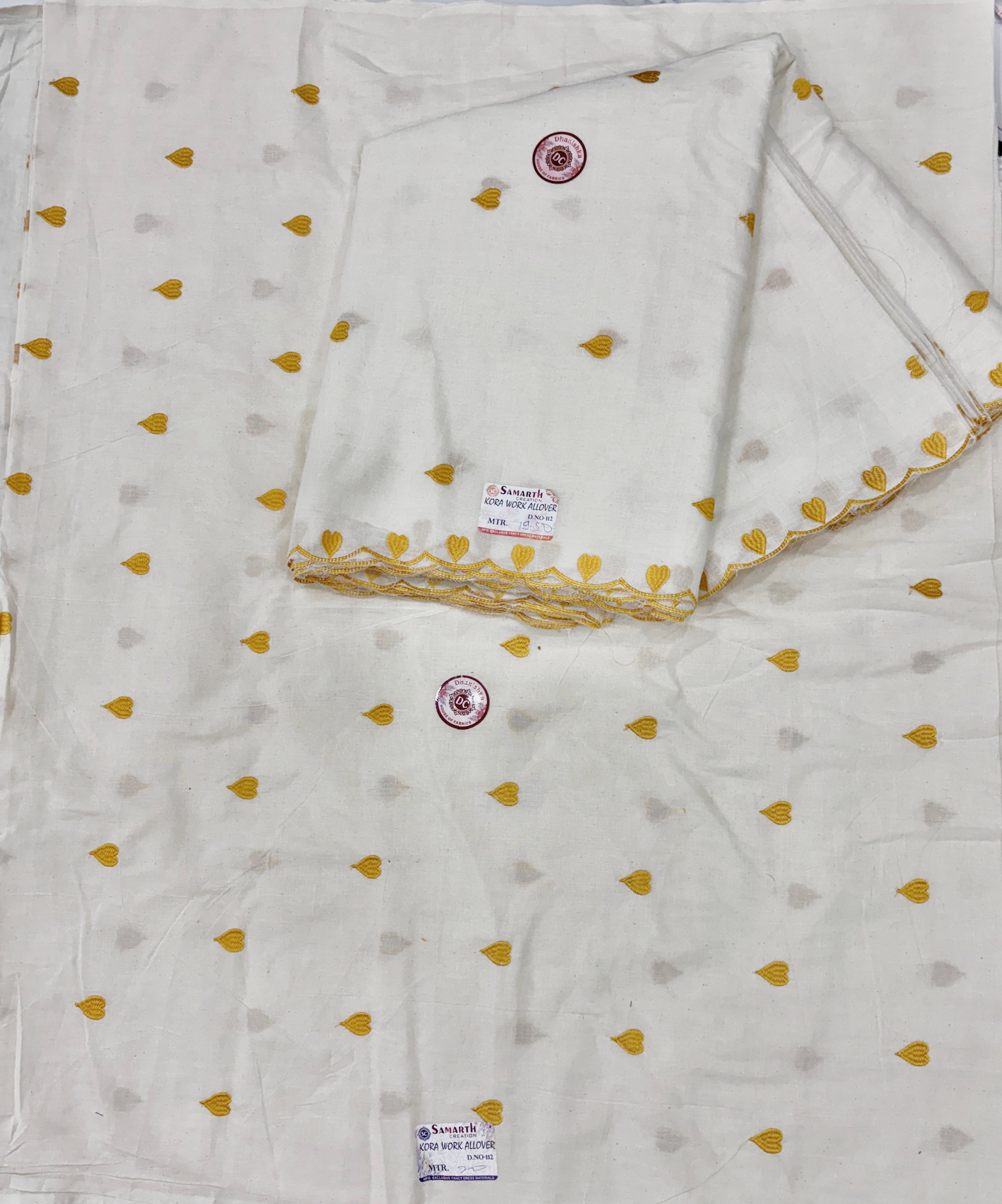 Kora Cotton Heart Design Fabric