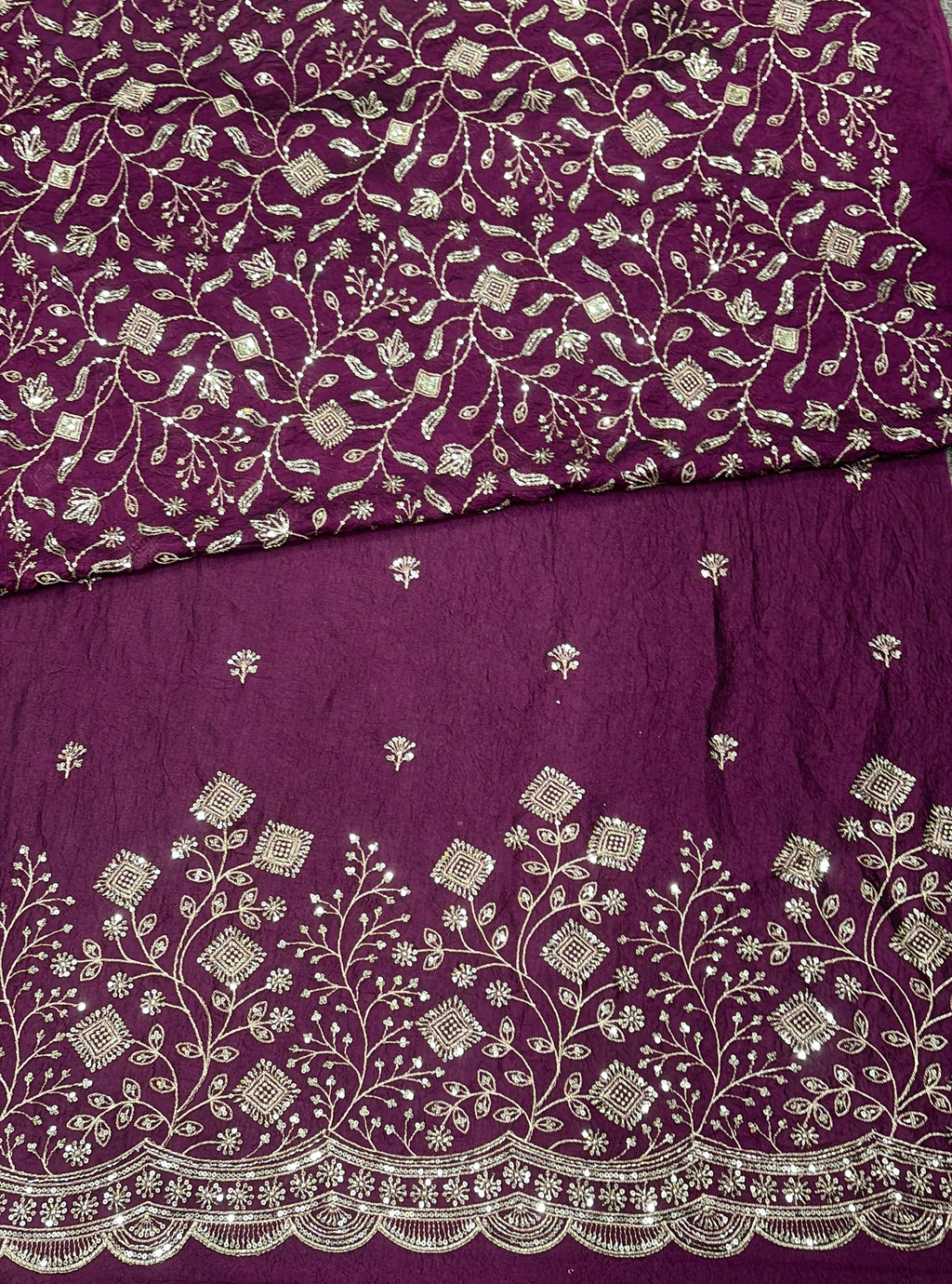 Amethyst Elegance Saree Fabric