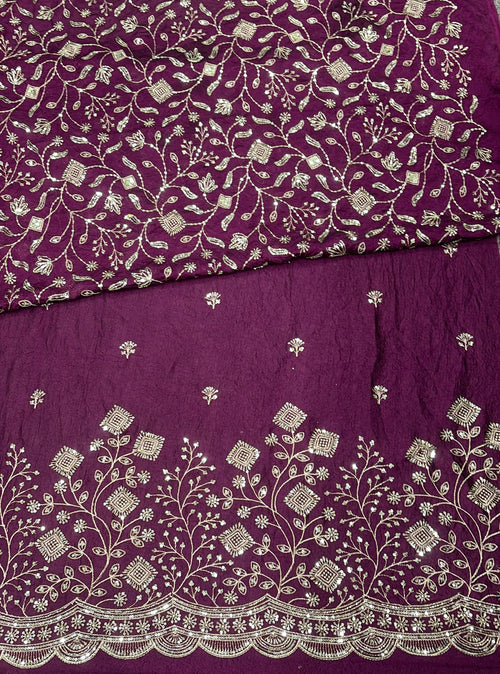 Amethyst Elegance Saree Fabric