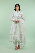 Mint Melody Embroidery Kurti Fabric