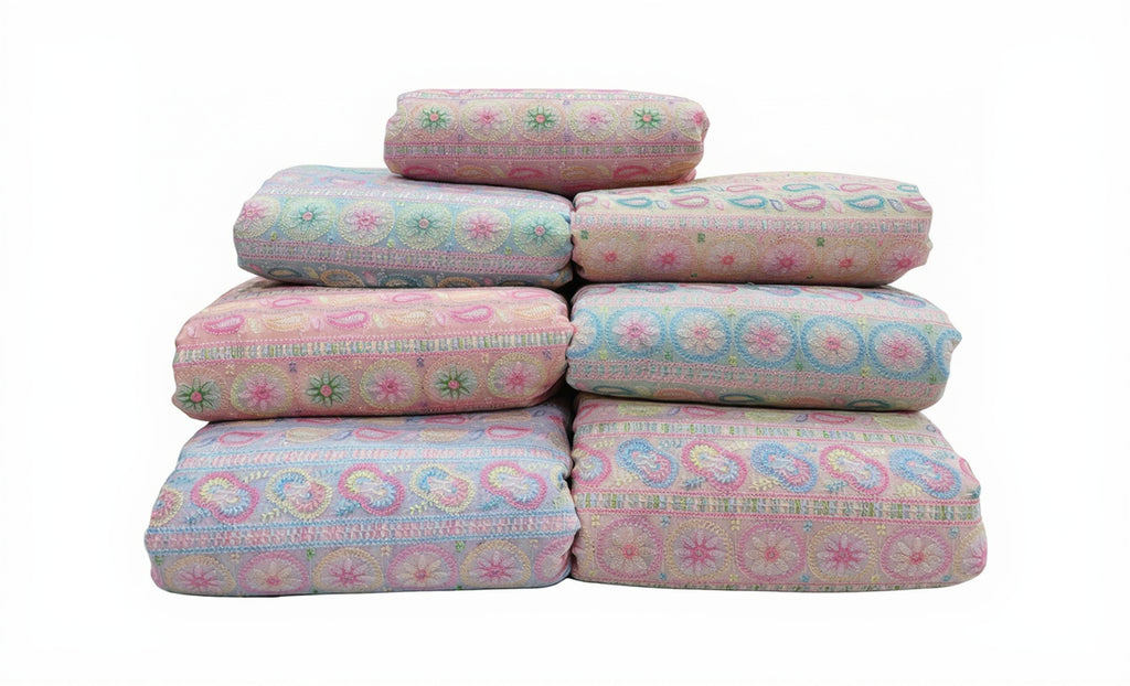 Pink Serenity Chikankari Fabric
