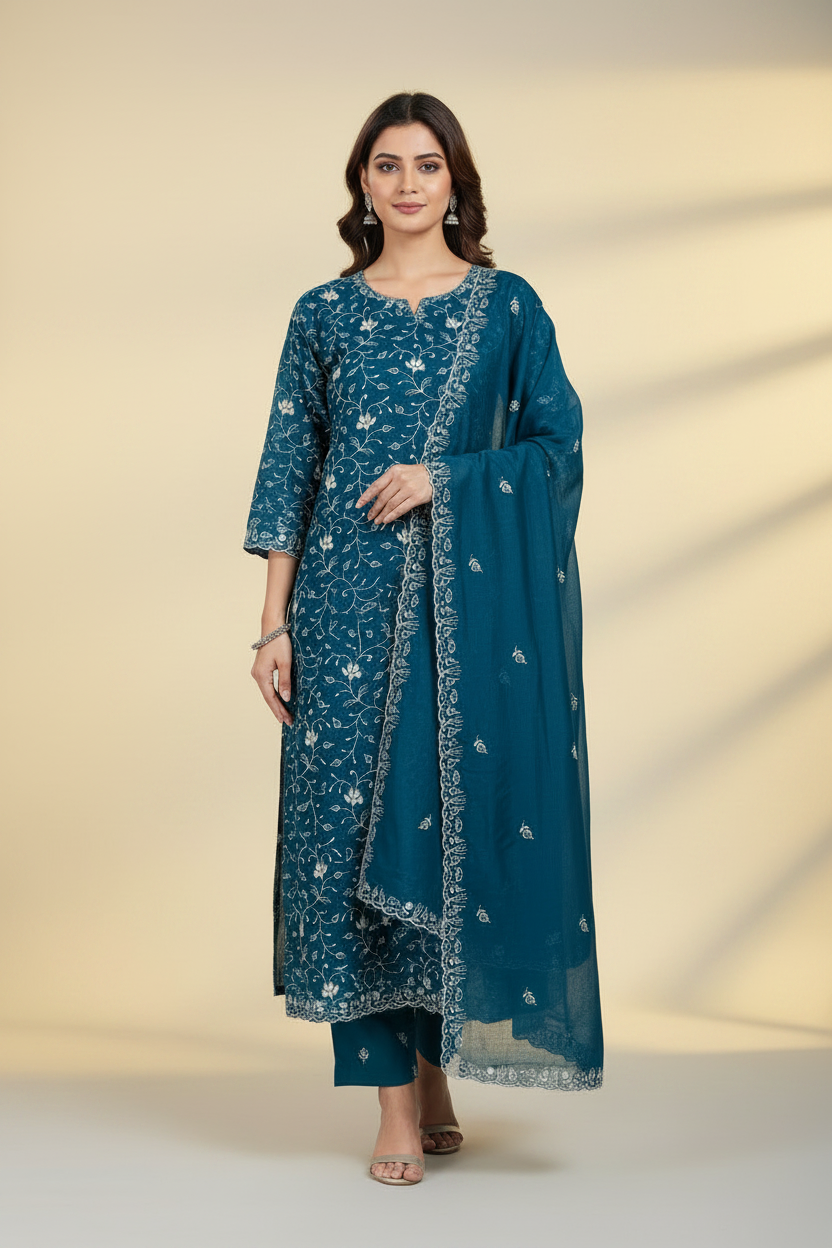 Noor-e-Neel Fabric