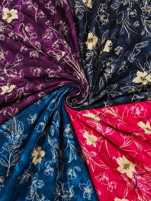 Floral fabric spiral arrangement Fabric
