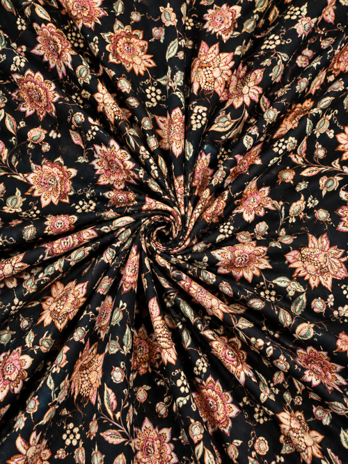 Floral Fabric Spiral with Rich Patterns Fabric